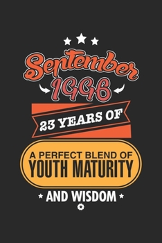 September 1996: 23. Geburtstagsgeschenk 1996 Geborene Sohn Tochter  Notizbuch liniert DIN A5 - 120 Seiten für Notizen, Zeichnungen, Formeln | Organizer Schreibheft Planer Tagebuch