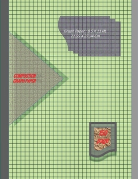 Paperback Graph Paper Notebook 8.5 x 11 IN, 21.59 x 27.94 cm: 1/8inch thin [0.5pt] & 1 inch thick [1pt] light gray grid lines perfect binding, non-perforated, D Book