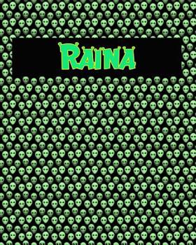 Paperback 120 Page Handwriting Practice Book with Green Alien Cover Raina: Primary Grades Handwriting Book