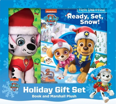 Hardcover Nickelodeon Paw Patrol: Ready, Set, Snow! Holiday Gift Set Book and Marshall Plush Book