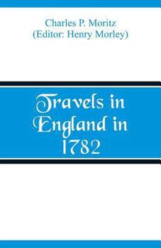 Paperback Travels in England in 1782 Book