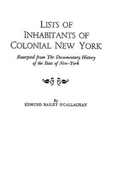 Paperback Lists of Inhabitants of Colonial New York Book