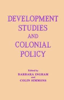 Paperback Development Studies and Colonial Policy Book