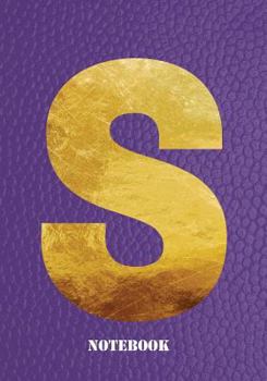 S Notebook : Letter 's' Notebook, Composition, Exercise or Log or Study Book - Purple Cover