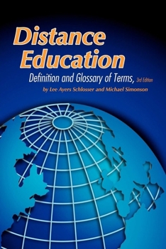 Paperback Distance Education: Definition and Glossary of Terms Book