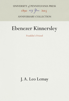 Hardcover Ebenezer Kinnersley: Franklin's Friend Book