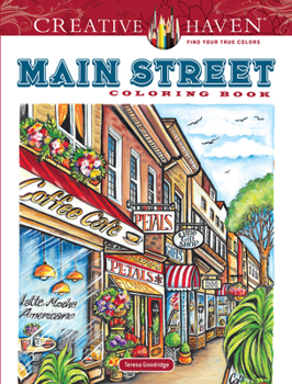 Paperback Creative Haven Main Street Coloring Book