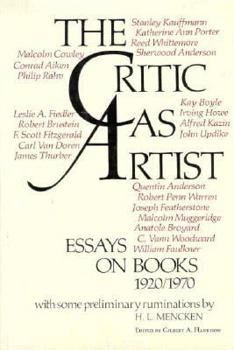 Hardcover The Critic as Artist Book