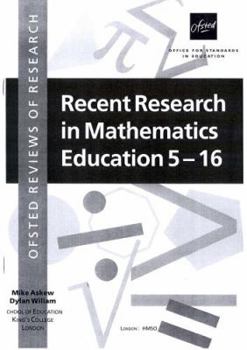 Paperback Recent Research in Mathematics Education 5-16 Book