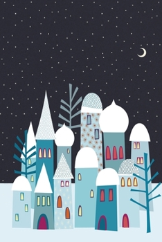 Notes: A Blank Dot Grid Notebook with Snowy Rooftops Cover Art