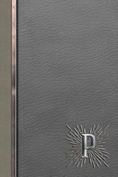 Paperback P: Meetings Notebook for Social Worker with Custom Interior: Personalized Monogram Initial Beveled Silver & Leather Effec Book