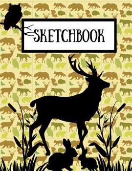 Sketchbook: Nature Wildlife Stag Art Gift - SKETCHBOOK, 130 pages, 8.5 x 11