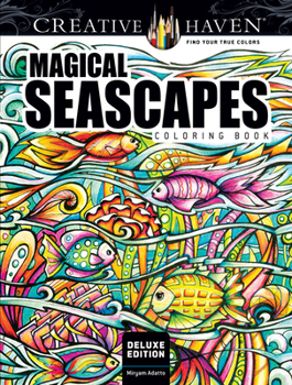 Paperback Creative Haven Deluxe Edition Magical Seascapes Coloring Book