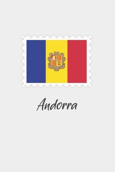 Andorra flag minimalist notebook: Country national flag travel journal notebook