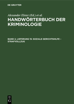Hardcover Soziale Gerichtshilfe - Strafvollzug [German] Book