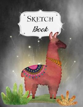 Paperback Sketch Book: Llama Sketchbook Scetchpad for Drawing or Doodling Notebook Pad for Creative Artists Black Book
