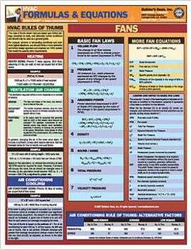 Pamphlet Laminated Quick-Card: HVAC Formulas & Equations Book