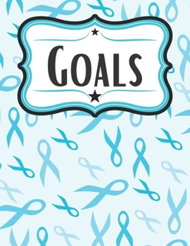 Paperback Turquoise Ribbon Goal Setting Workbook: Productivity & Project Management Planner Book