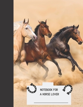Paperback Notebook for a Horse Lover: Composition 104 pages 8.5 X 11 Go Old School with style: Note taking, Class, Journal, Diary, College Ruled Lined Noteb Book