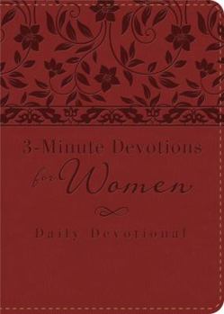 Imitation Leather 3-Minute Devotions for Women: Burgundy: Daily Devotional Book