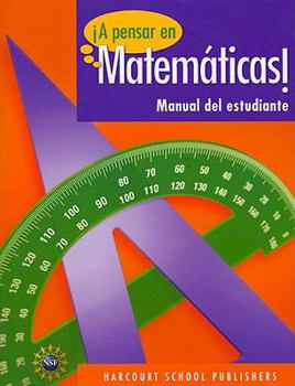 Hardcover Harcourt School Publishers Pensar Math: Student Handbook Grade 5 2009 [Spanish] Book