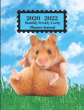 Paperback 2020 - 2022 Monthly Weekly Yearly Planner Journal: Hamster Sitting In Grass Blue Sky White Clouds Cover 2 Yr Planner Appointment Calendar Organizer An Book