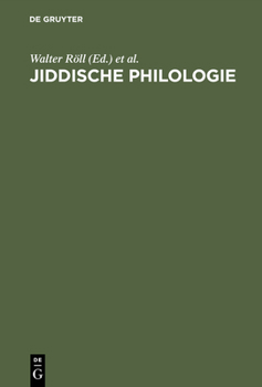 Hardcover Jiddische Philologie: Festschrift Für Erika Timm [German] Book