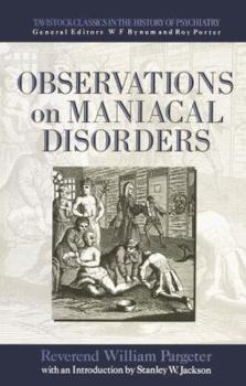 Paperback Observations on Maniacal Disorder Book