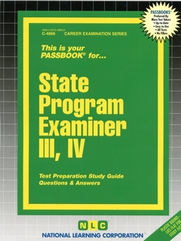 Spiral-bound State Program Examiner III, IV: Passbooks Study Guide Book