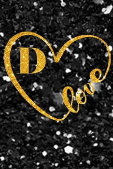 C Monogram Notebook lettre C Notebook journal Gold Confetti Glitter for Women and Girls.: Lined Note Book, Writing Pad, Journal or Diaryfor Kids, Girls & Women - 110 Pages - Size 6x9