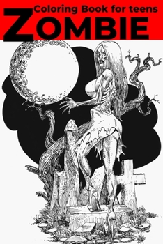 Paperback Zombie Coloring Book for teens Book