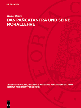 Hardcover Das Pañcatantra Und Seine Morallehre [German] Book