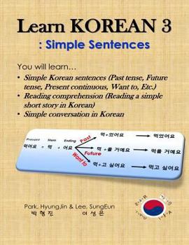 Paperback Learn Korean 3: Simple Sentences: (Past tense, Future tense, Present continuous, Want to, Etc.; Reading comprehension; Simple conversation) Book