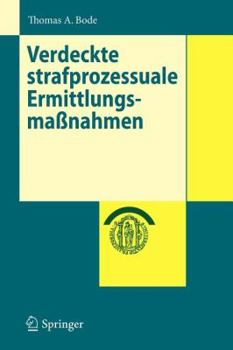 Paperback Verdeckte Strafprozessuale Ermittlungsmaßnahmen [German] Book