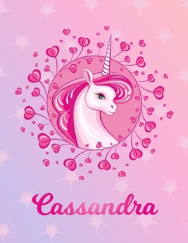 Paperback Cassandra: Cassandra Magical Unicorn Horse Large Blank Pre-K Primary Draw & Write Storybook Paper - Personalized Letter C Initial Book
