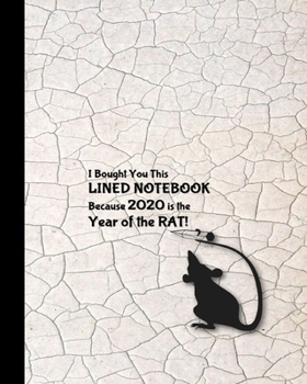 2020 Is The Year of The Rat: White Cracked Notebook 8 x 10 inch College Ruled Composition Exercise Book 100 pages Lined Journal (2020 Year of the Rat Notebooks)