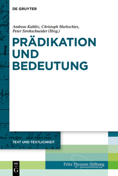 Hardcover Prädikation Und Bedeutung [German] Book