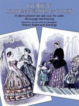 Paperback Godey Costume Plates in Color for Decoupage and Framing Book