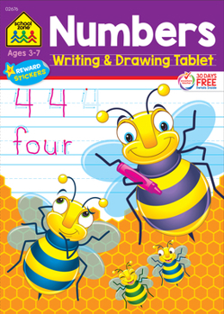 Paperback School Zone Numbers Writing & Drawing Tablet Workbook Book
