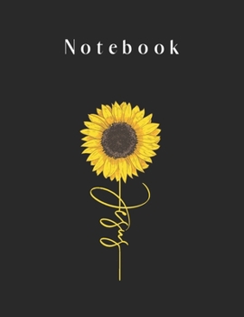 Notebook: Cute Jesus Sunflower Christian Gifts For Women Theme Marble Size Notebook Composition Blank Pages Rule Lined for Student Journal 110 Pages of 8.5"x11" for Drawing Sketching Doodling