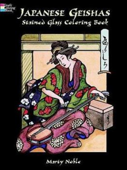 Paperback Japanese Geishas Stained Glass Coloring Book