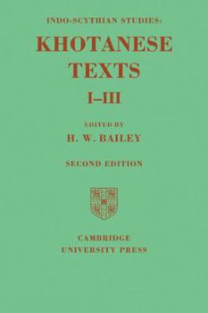 Paperback Indo-Scythian Studies: Being Khotanese Texts Volume I-III: Volume 1-3 Book