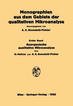Paperback Anorganische Qualitative Mikroanalyse [German] Book