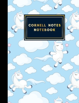 Paperback Cornell Notes Notebook: Student Notebook For Note Taking, Lecture and Meetings, Cute Unicorns Cover, 8.5" x 11", 200 pages Book