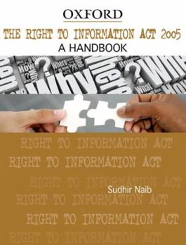 Hardcover The Right to Information ACT 2005: A Handbook Book