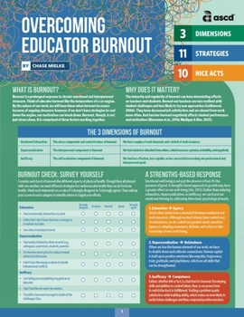 Paperback Overcoming Educator Burnout (Quick Reference Guide) Book