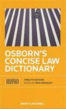 Paperback Osborn's Concise Law Dictionary Book