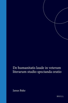 Hardcover de Humanitatis Laude in Veterum Literarum Studio Spectanda Oratio [Latin] Book