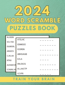 Paperback 2024 Word Scramble Puzzles Book: Train Your Brain Book