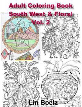 Paperback Adult Coloring book South West/Floral Book